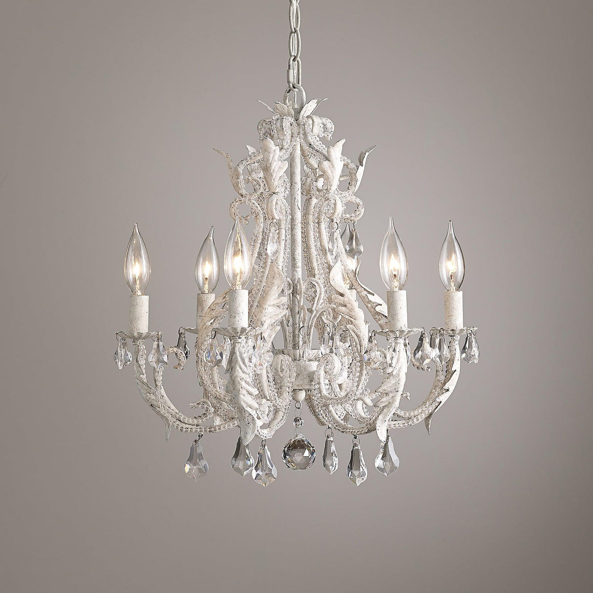 Perisse Suspension Lampe Porte-Bougie Perles de Cristal