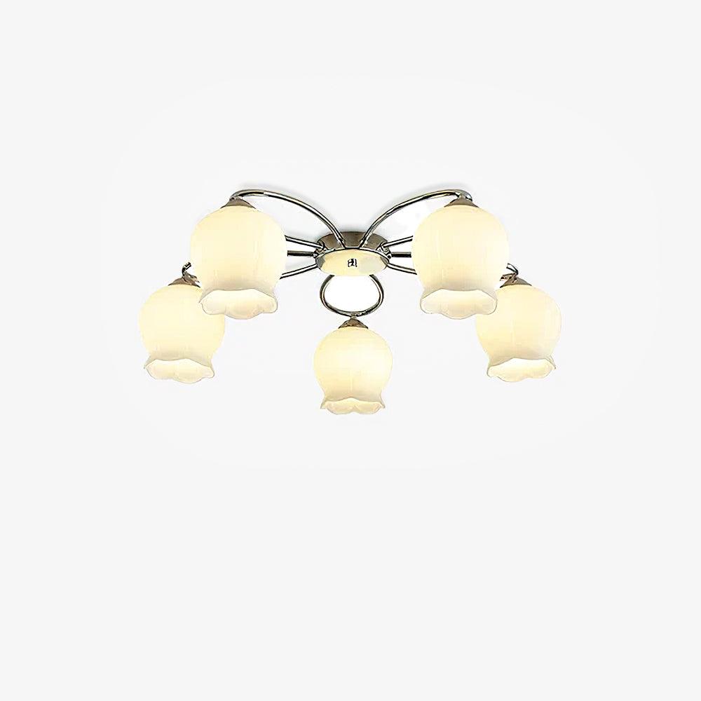 Arlise Lampe Plafonnier en Verre Floral Élégance Premium