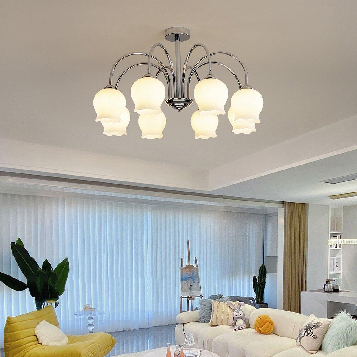 Levella Lustre en Verre Floral