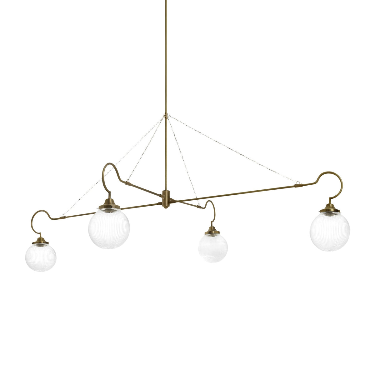 Vavenia Lustre Laiton Verre Moderne Minimaliste