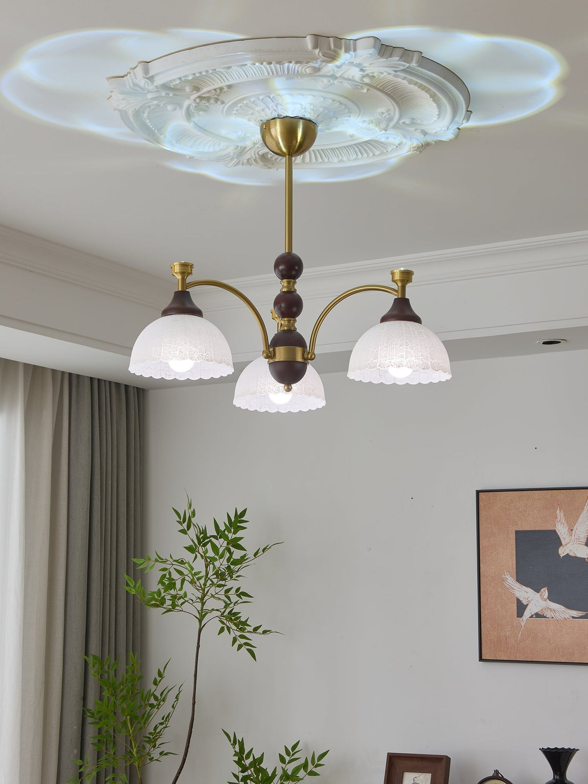 Melise Lustre en Bois Élégance Traditionnelle