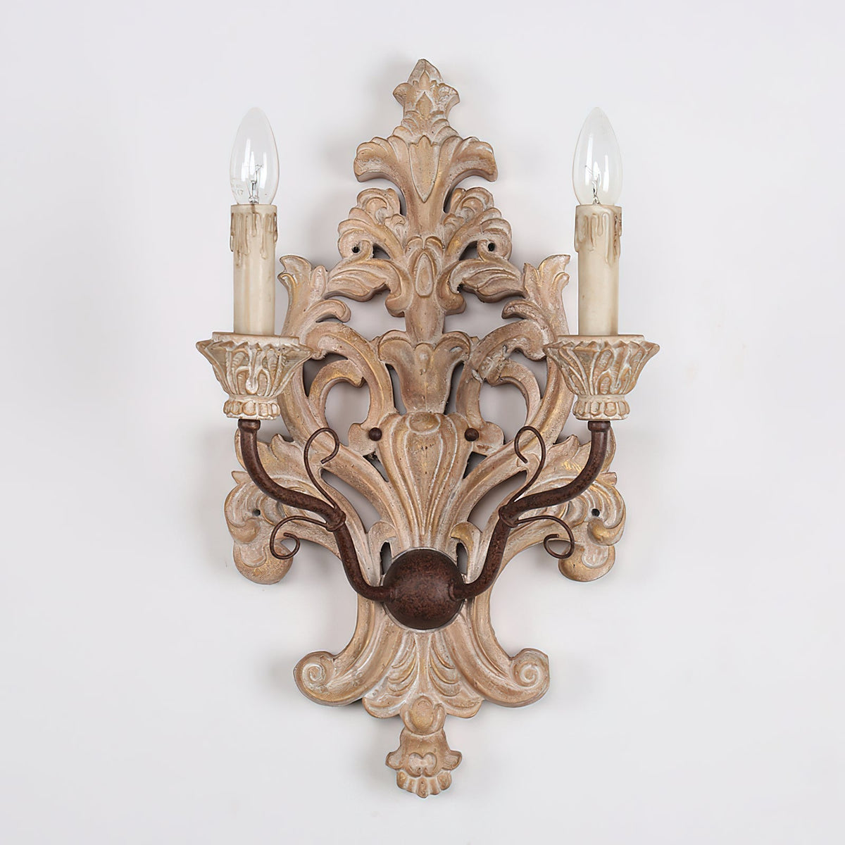 Ilzoror Applique Murale Bois Métal Vintage Industrielle