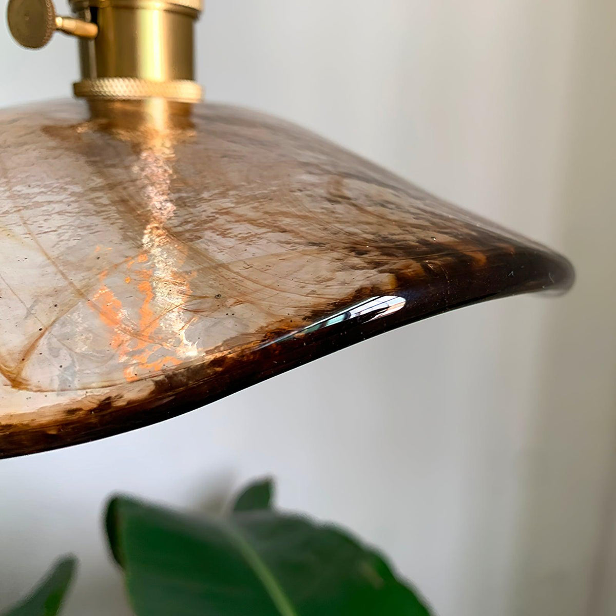 Utalira Suspension Moderne en Laiton et Verre