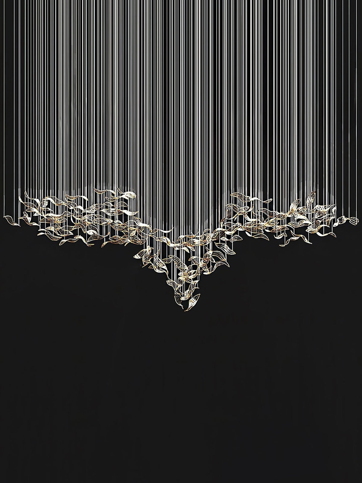 Neleira Lustre Feuille Cascadant Luxe