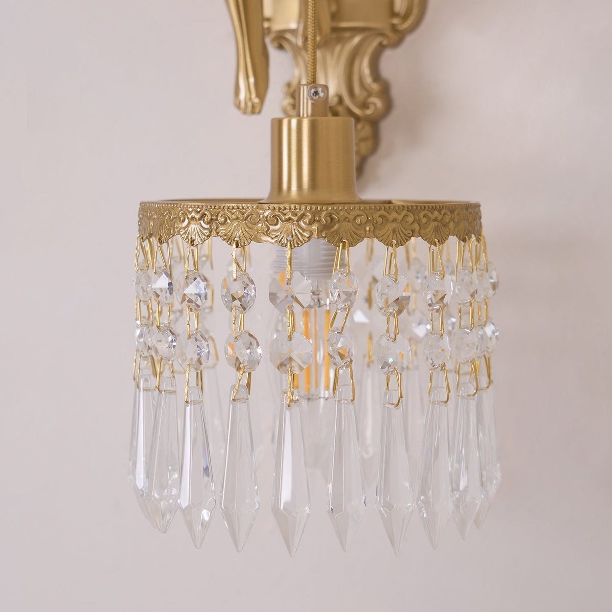 Aged Applique Murale en Verre Ange Volant