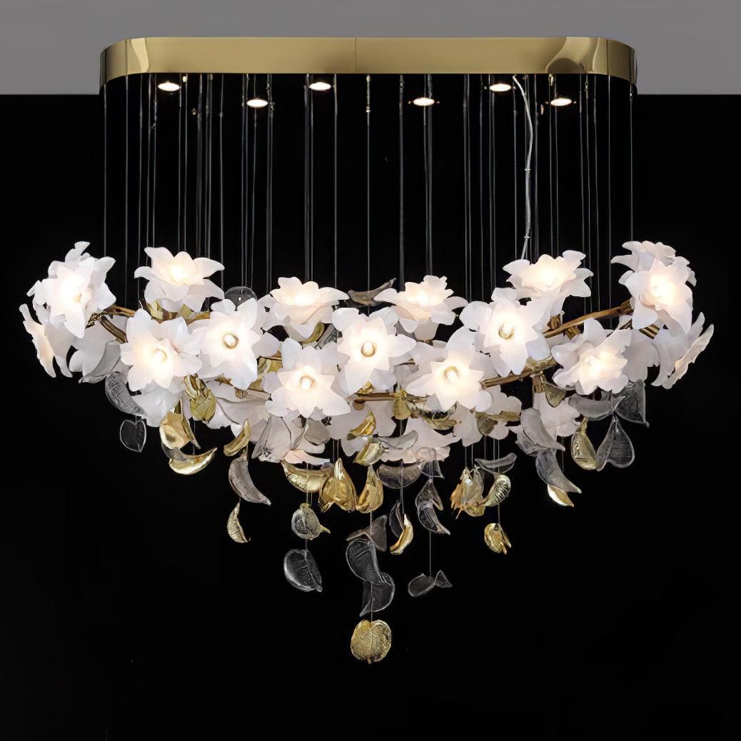 Brenenna Lustre en Laiton Fleurs Volantes et Papillons