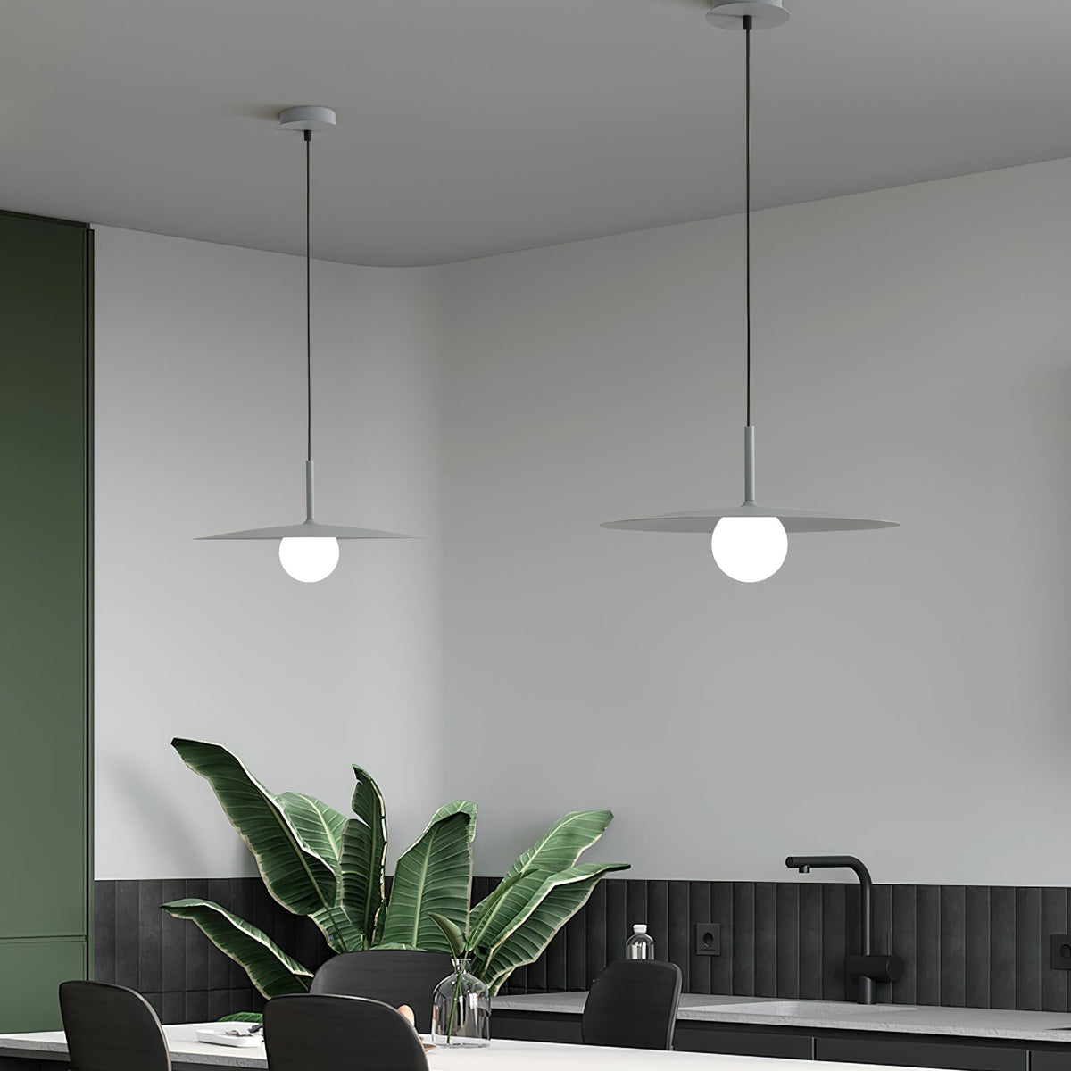 Breneris Suspension Lampe Abat-jour Plat pour Salon