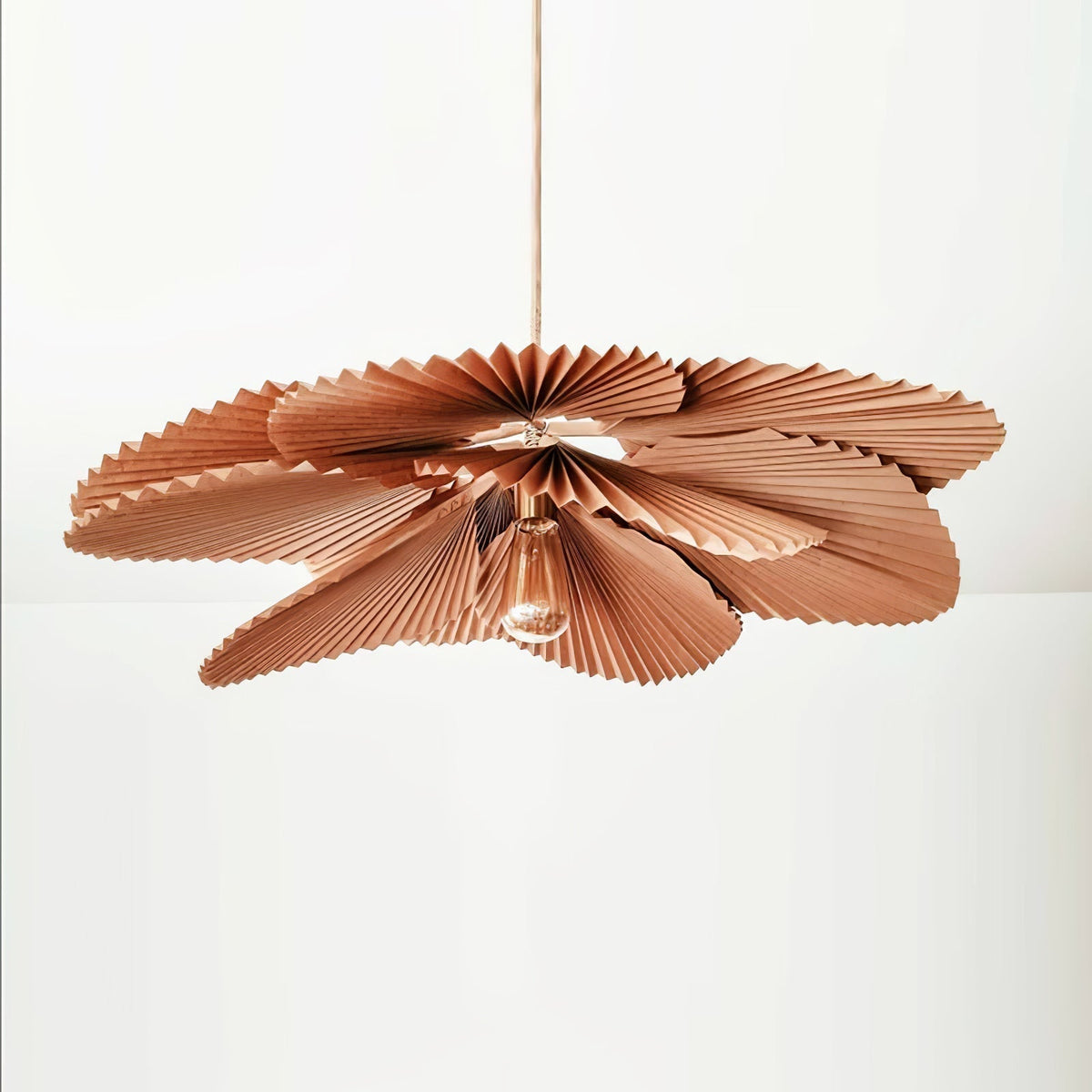Sevenq Suspension Lampe Feuille de Lotus en Papier Pliée Florale-Cielum