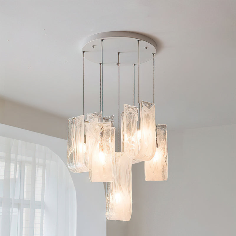 A comparison of the three available sizes of the Fontaine Chandelier.