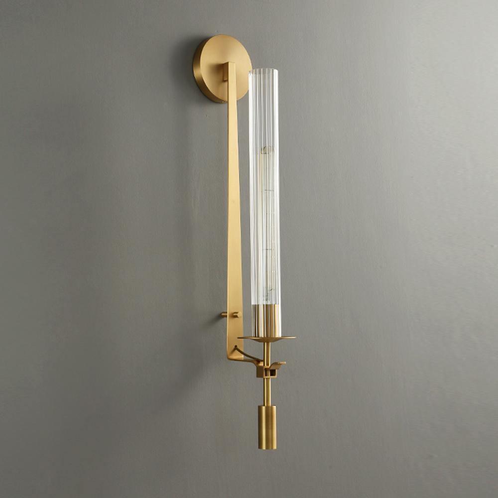 Ceshaisra Applique Murale Classique Française en Laiton Et Verre à Brancher