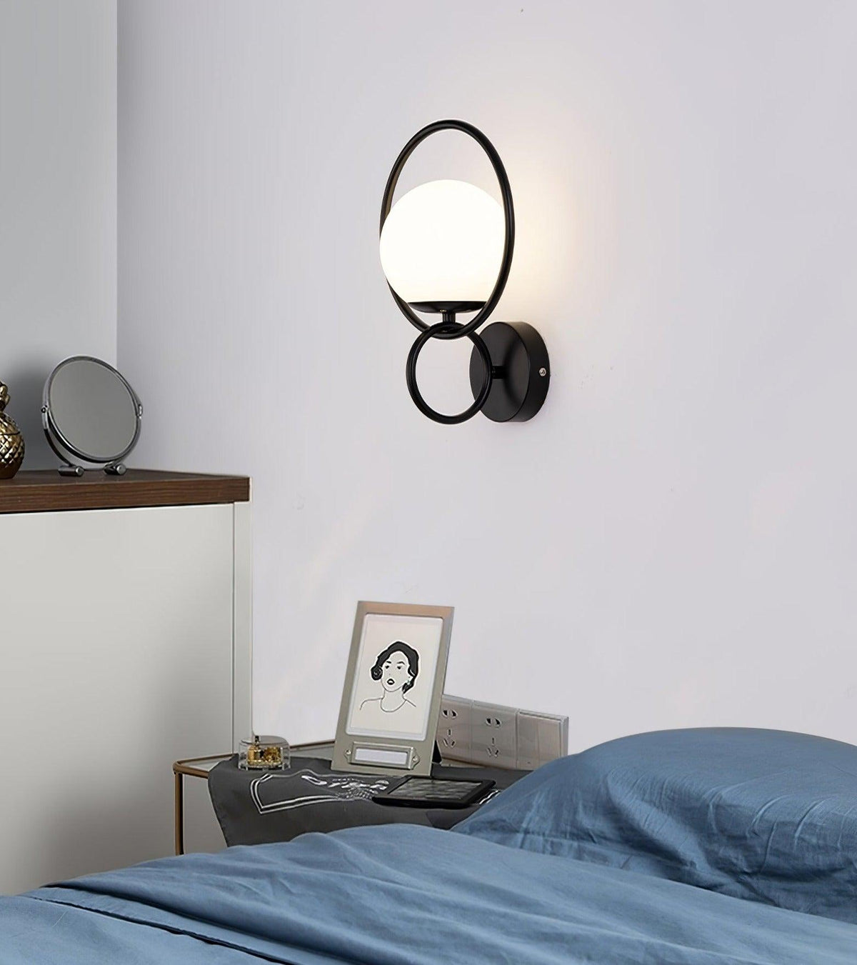 Zesilan Lampe Murale en Verre Moderne Élégante