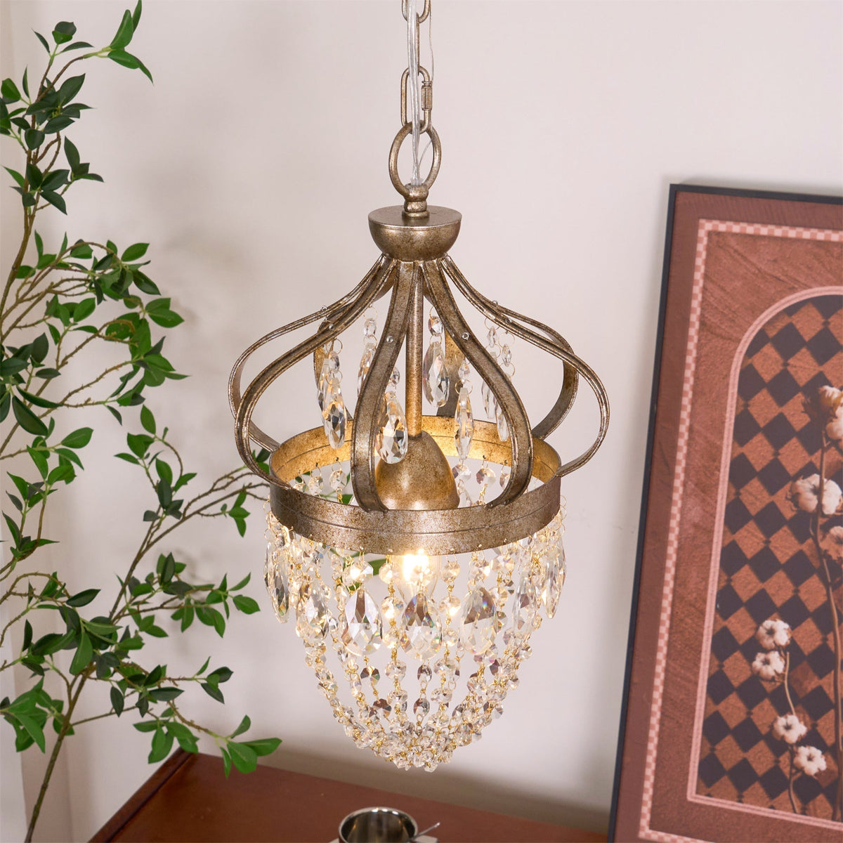 Abella Lustre Cristal Goutte de Larme