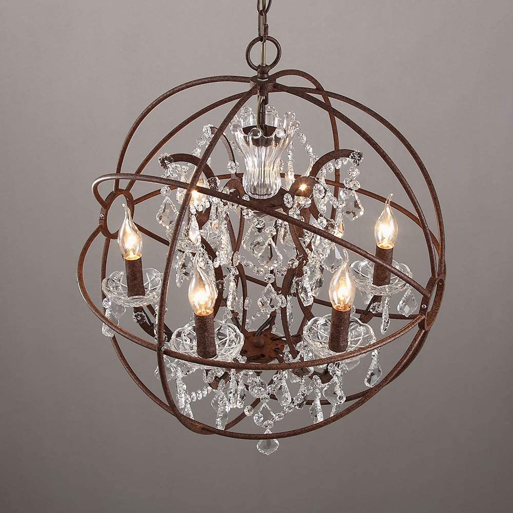 Sylirara Suspension Métal Cristal Orbe Unique Traditionnelle