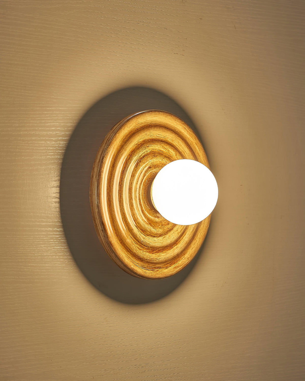 Ceiling Light Metal Body Resin Rippled Canopy Organic Minimalist-Neutral Decor