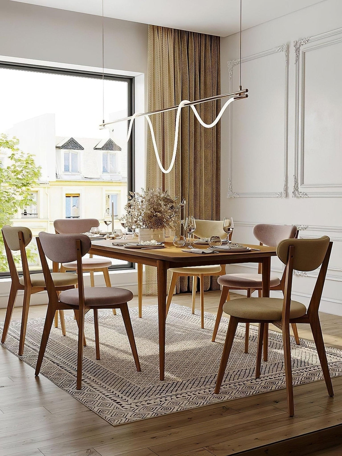 Olvoria Lustre Flexible Silicone Courbe Moderne Élégant