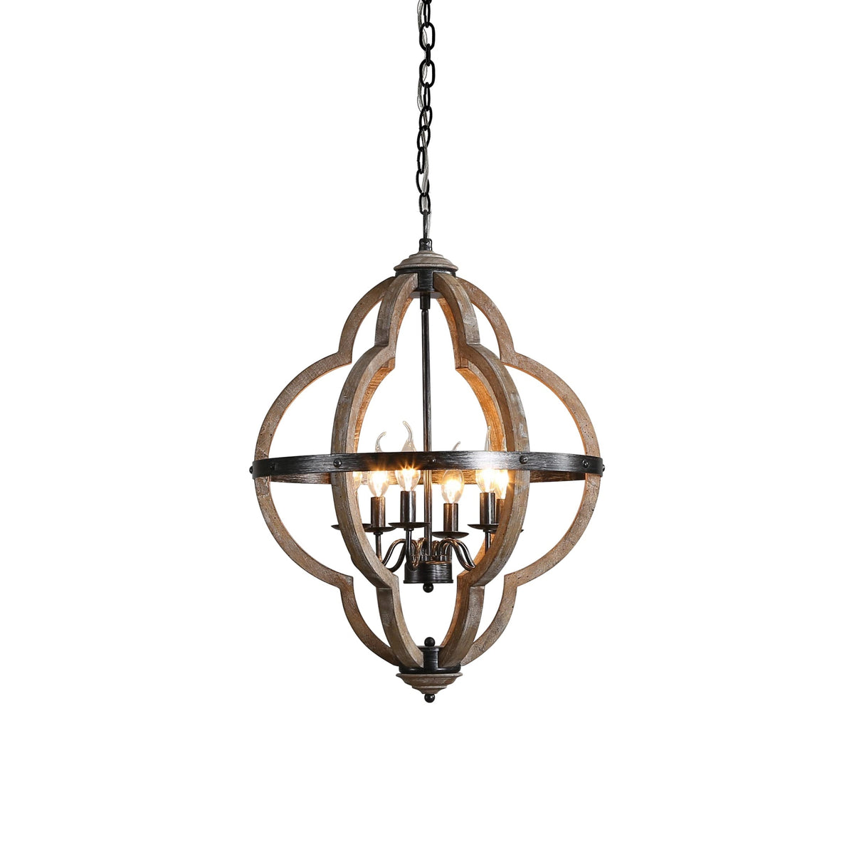 Cilorora Suspension Vintage Industrielle Bois Métal