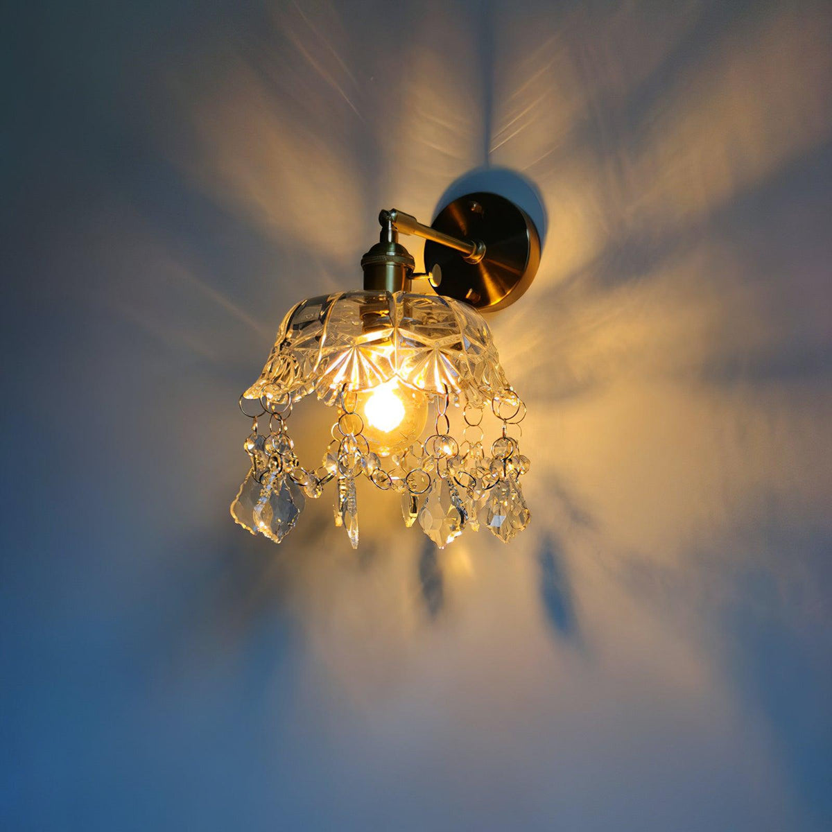 Stem Applique Murale en Cristal avec Franges de Luxe
