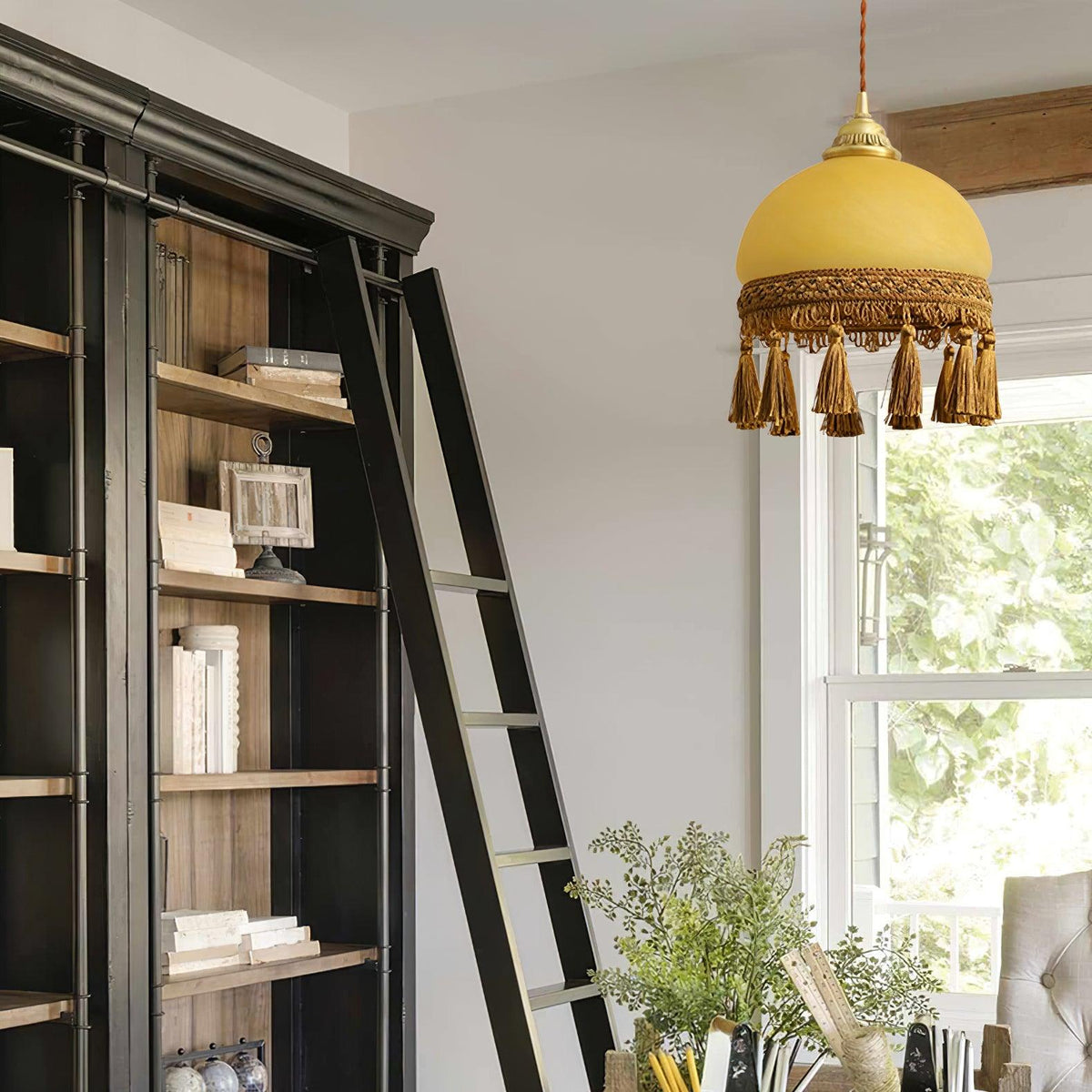 Reneira Suspension en Tissu avec Franges et Guirlande