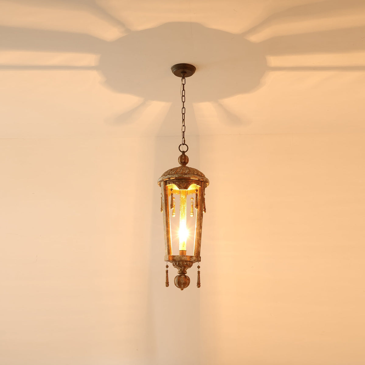 Nylire Suspension Lampe Lanterne Sculptée Bois Créativité Individuelle