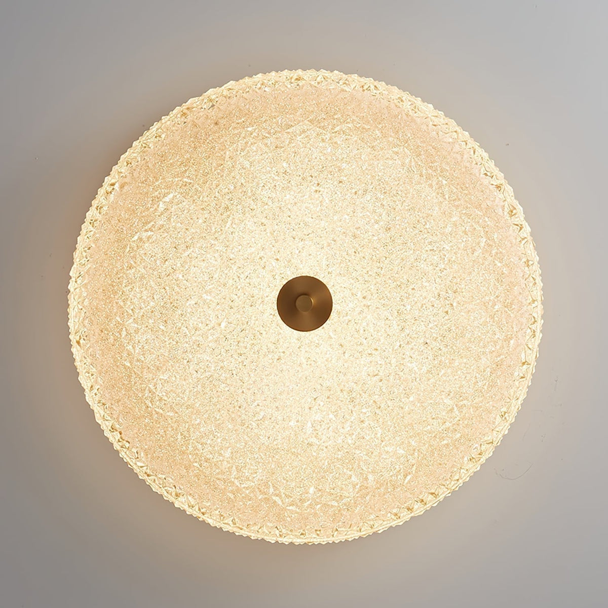 Salelise Lumière de Plafond en Verre Givré Texturé Minimaliste