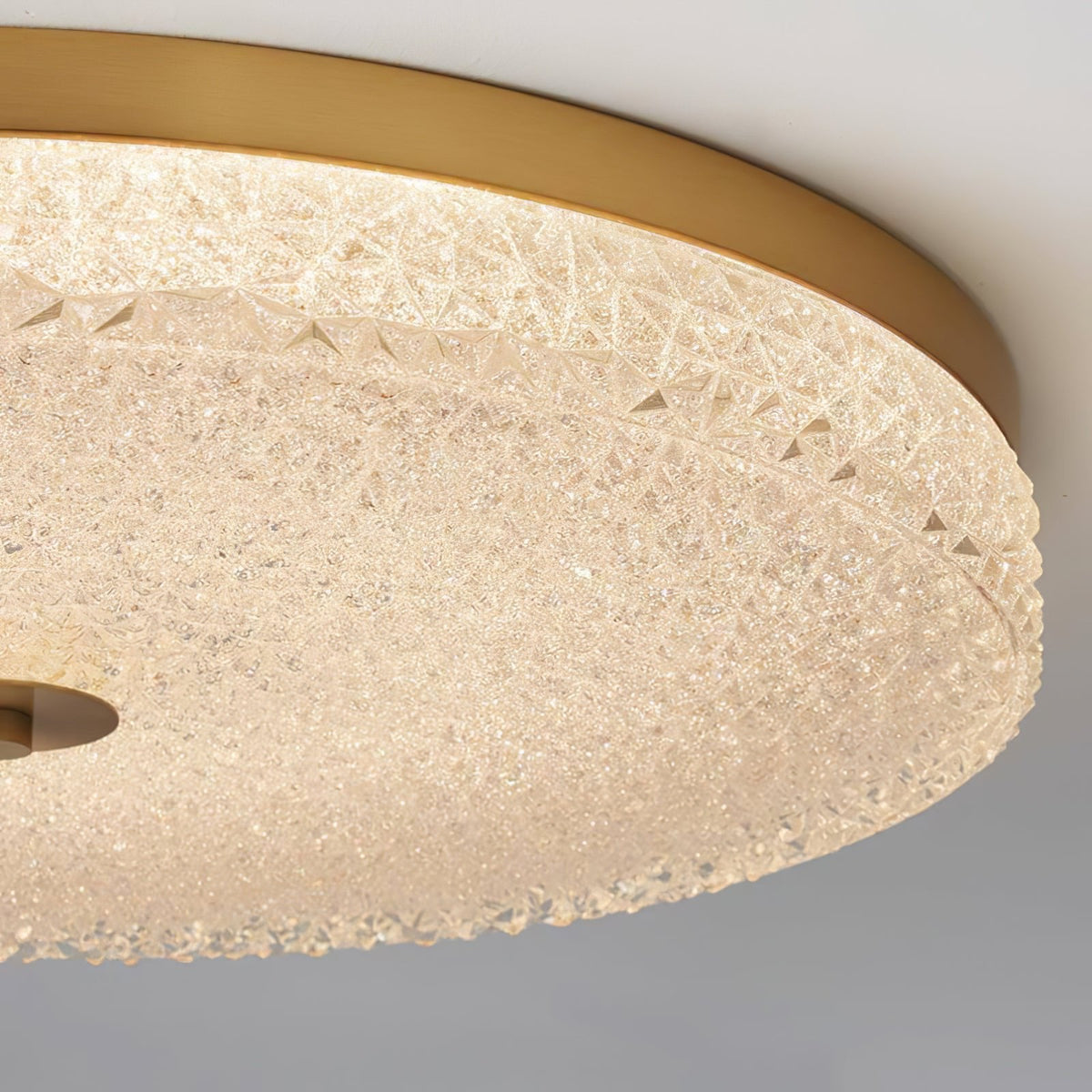 Salelise Lumière de Plafond en Verre Givré Texturé Minimaliste