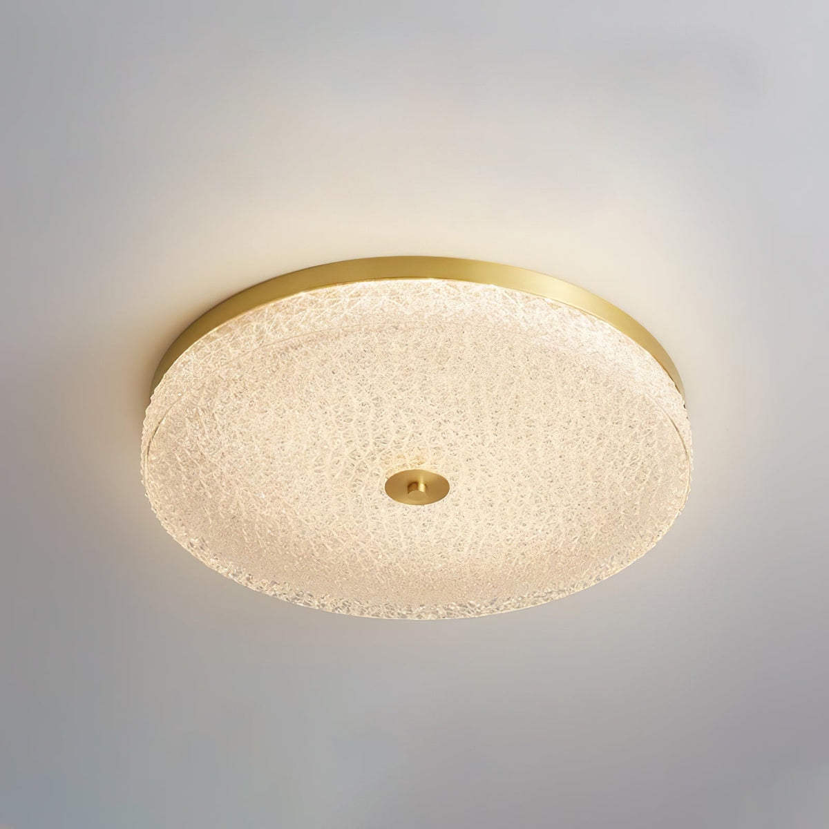 Salelise Lumière de Plafond en Verre Givré Texturé Minimaliste