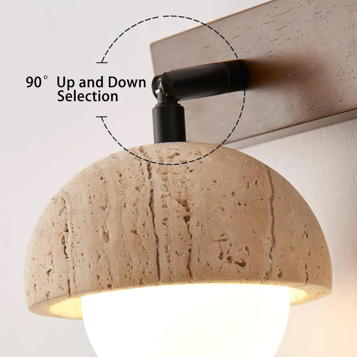 Gevon Travertine Wall Lamp-Neutral Decor