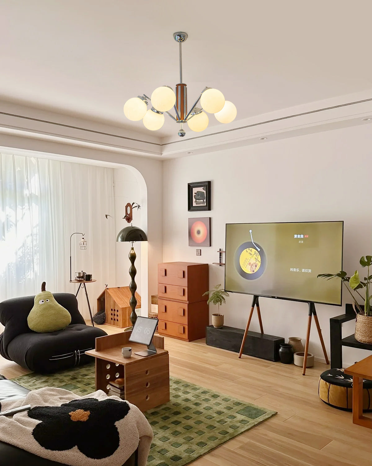 Orina Chandelier Mid-century-Neutral Decor