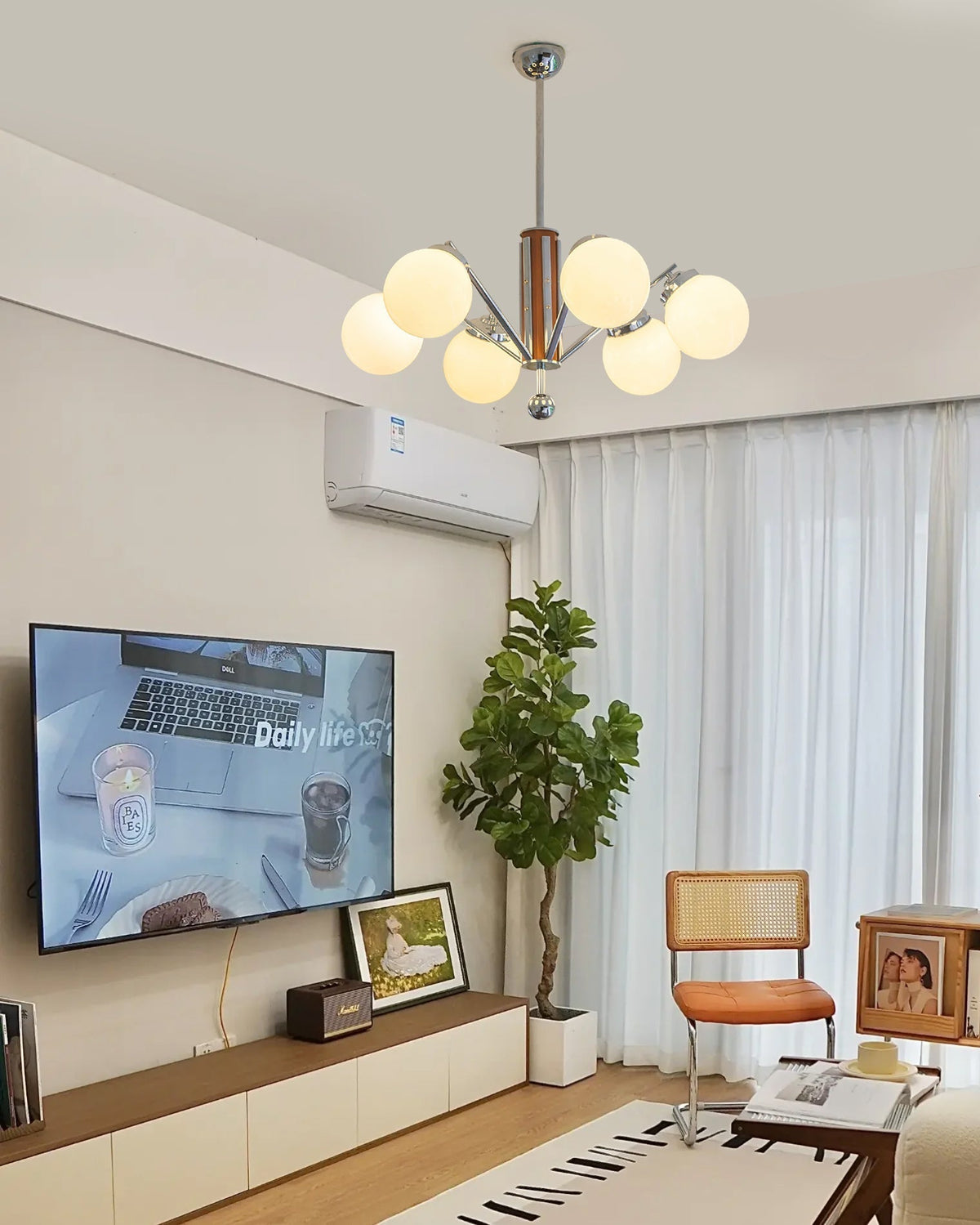 Orina Chandelier Mid-century-Neutral Decor