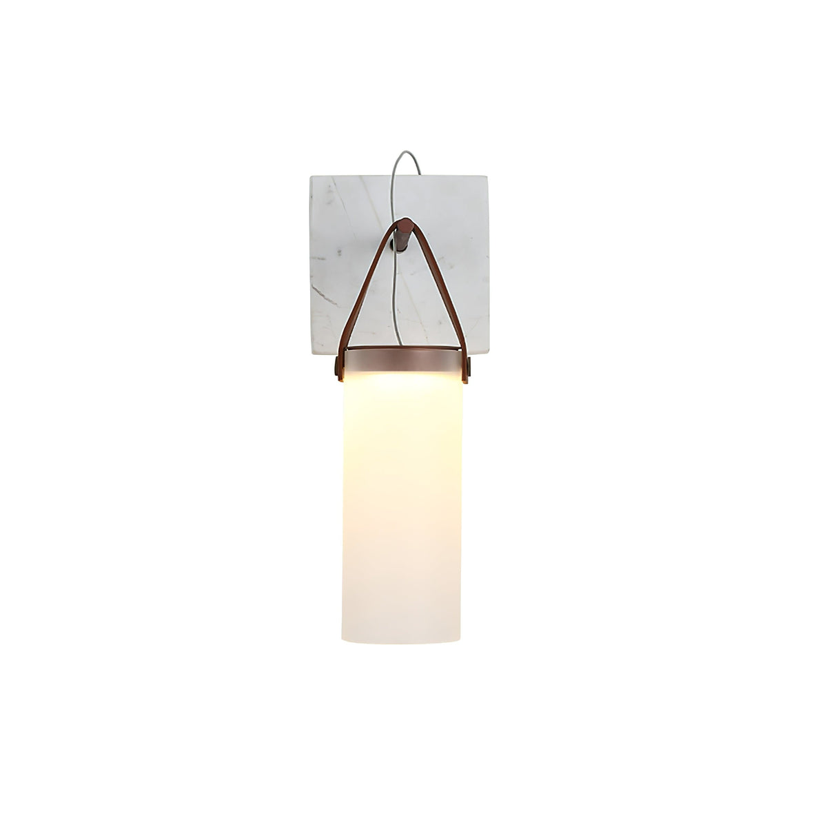 Galerie Wall Lamp Fontana Glass Leather Marble-Neutral Decor