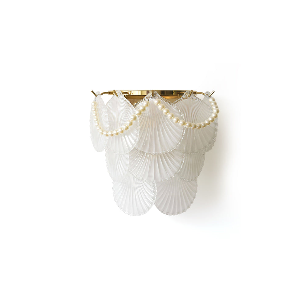 Galerie Wall Lamp with gold finish and glass shade.