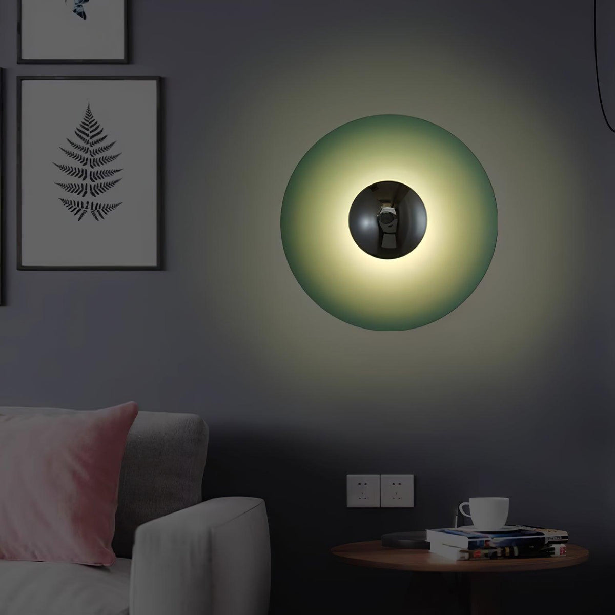 Wall Lamp Eclipse Inspired Halo Glow Modern Minimalist Art Accent-Neutral Decor