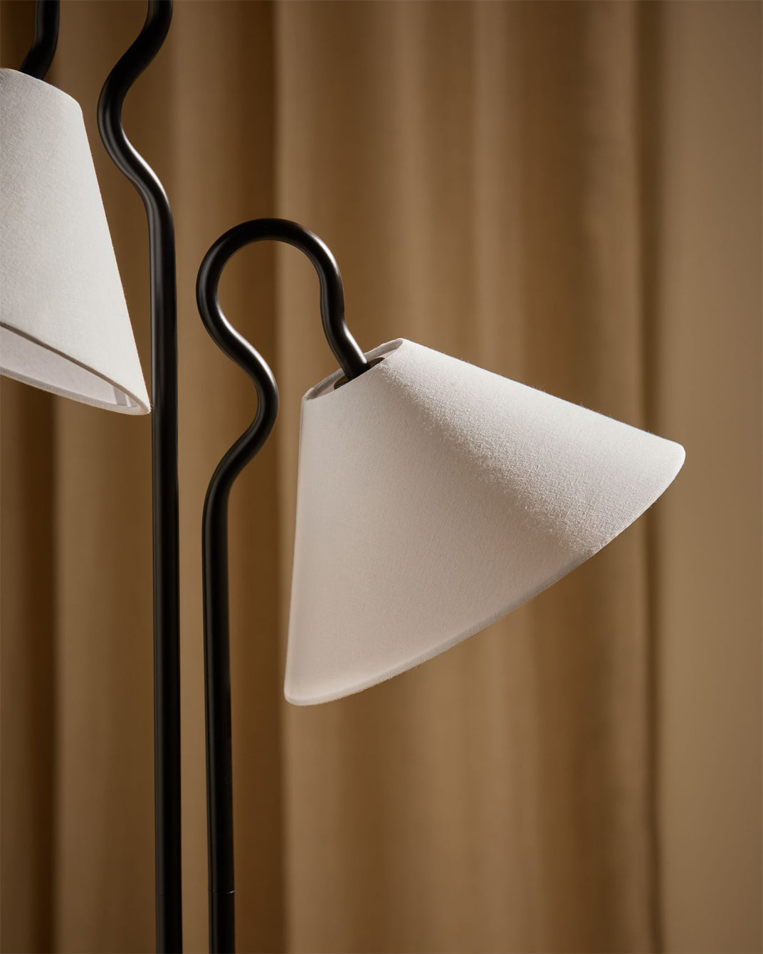 Gerardo Floor Lamp shown from a side angle, highlighting its elegant silhouette.