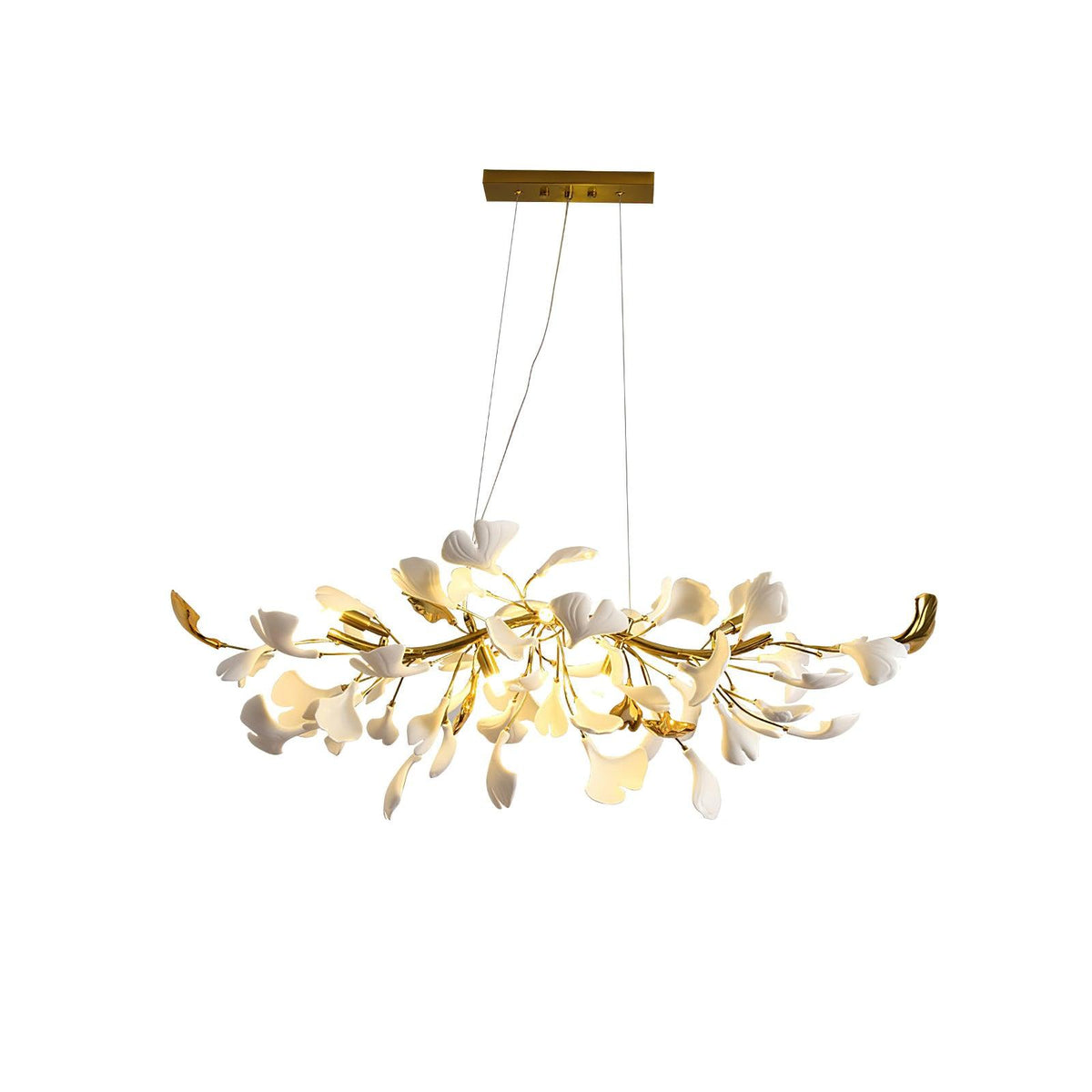 Ivareva Lustre linéaire en céramique Gingko