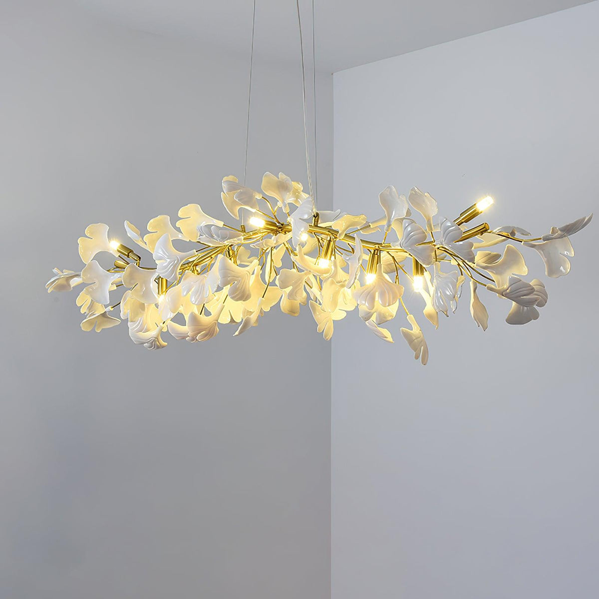 Ivareva Lustre linéaire en céramique Gingko