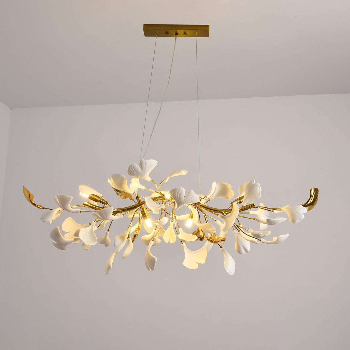 Ivareva Lustre linéaire en céramique Gingko