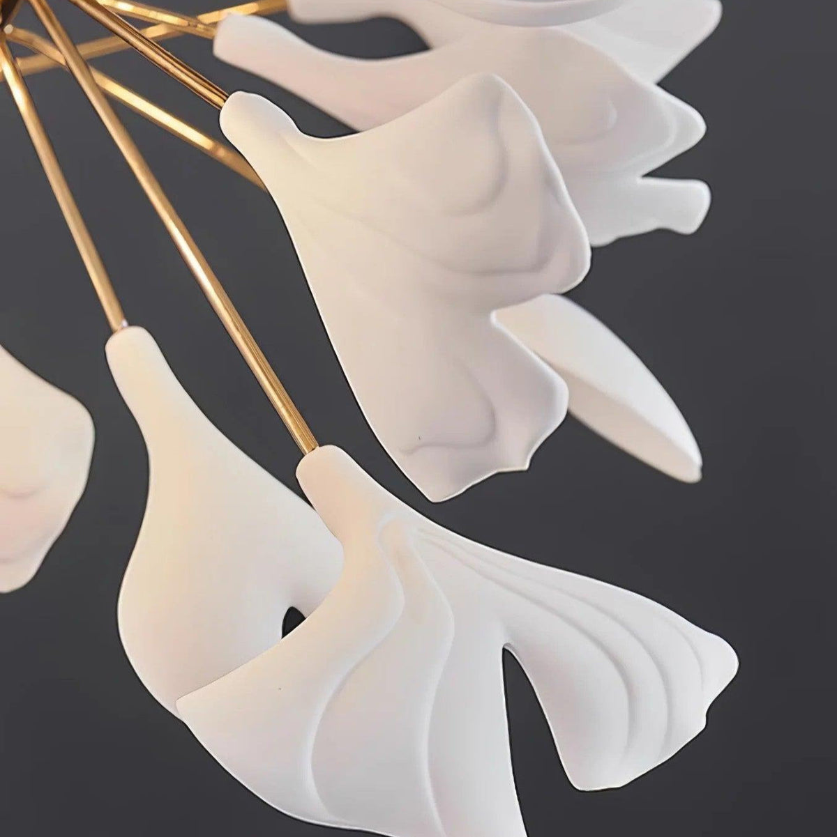 Belielle Lustre en Céramique Ginkgo Art Feuilles