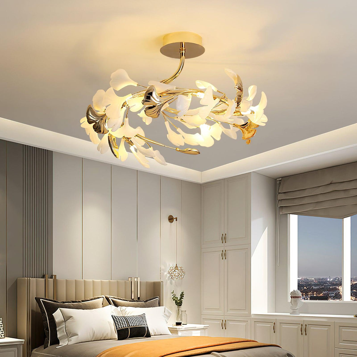 Artheel Plafonnier rotatif en céramique Gingko de style nordique haut de gamme