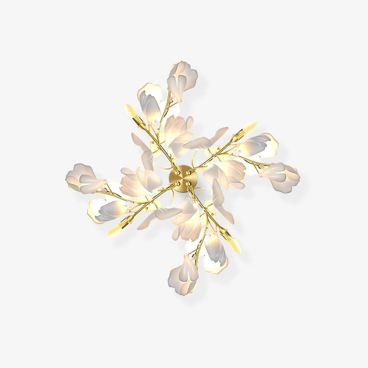Dovine Applique Murale Fleurs de Ginkgo en Laiton