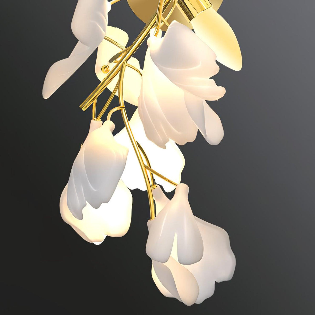 Dovine Applique Murale Fleurs de Ginkgo en Laiton