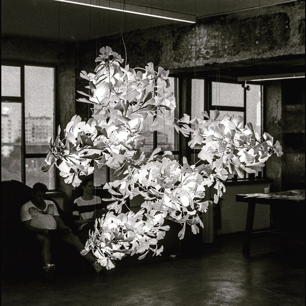 Quiniel Céramique Gingko Feuille Lustre
