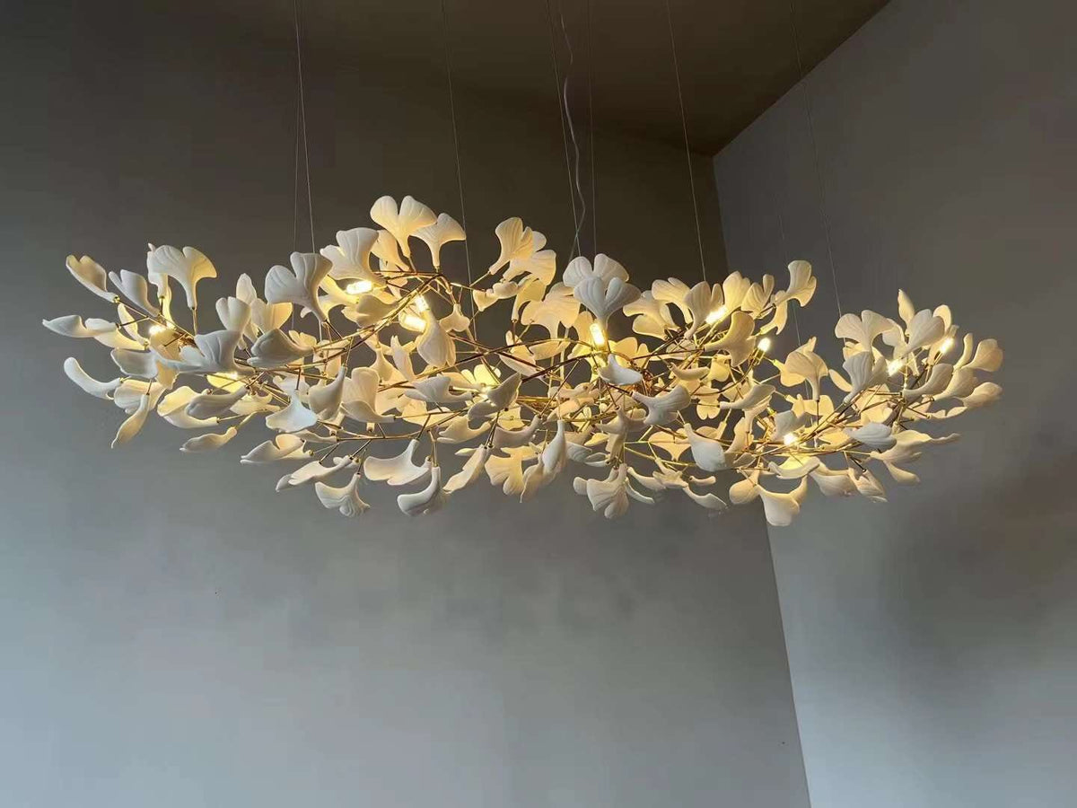 Quiniel Céramique Gingko Feuille Lustre