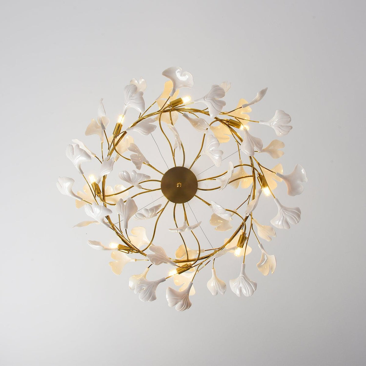 Zorenna Lustre Ginkgo Leaf Ceramic Sculptural