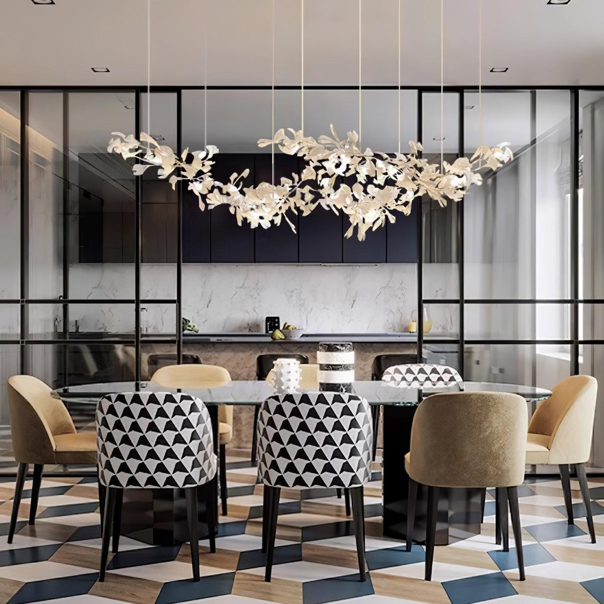 Olvella Lustre en Céramique Ginkgo