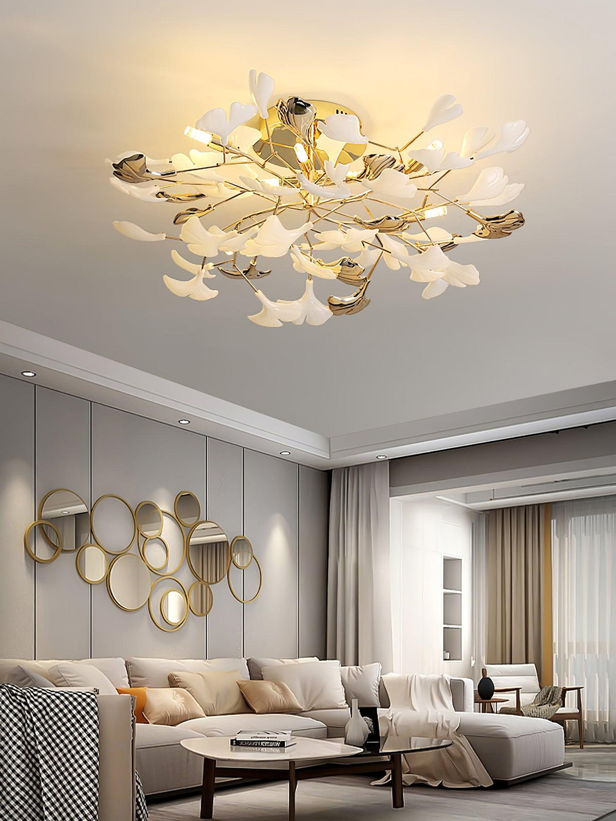 Artheel Plafonnier rotatif en céramique Gingko de style nordique haut de gamme