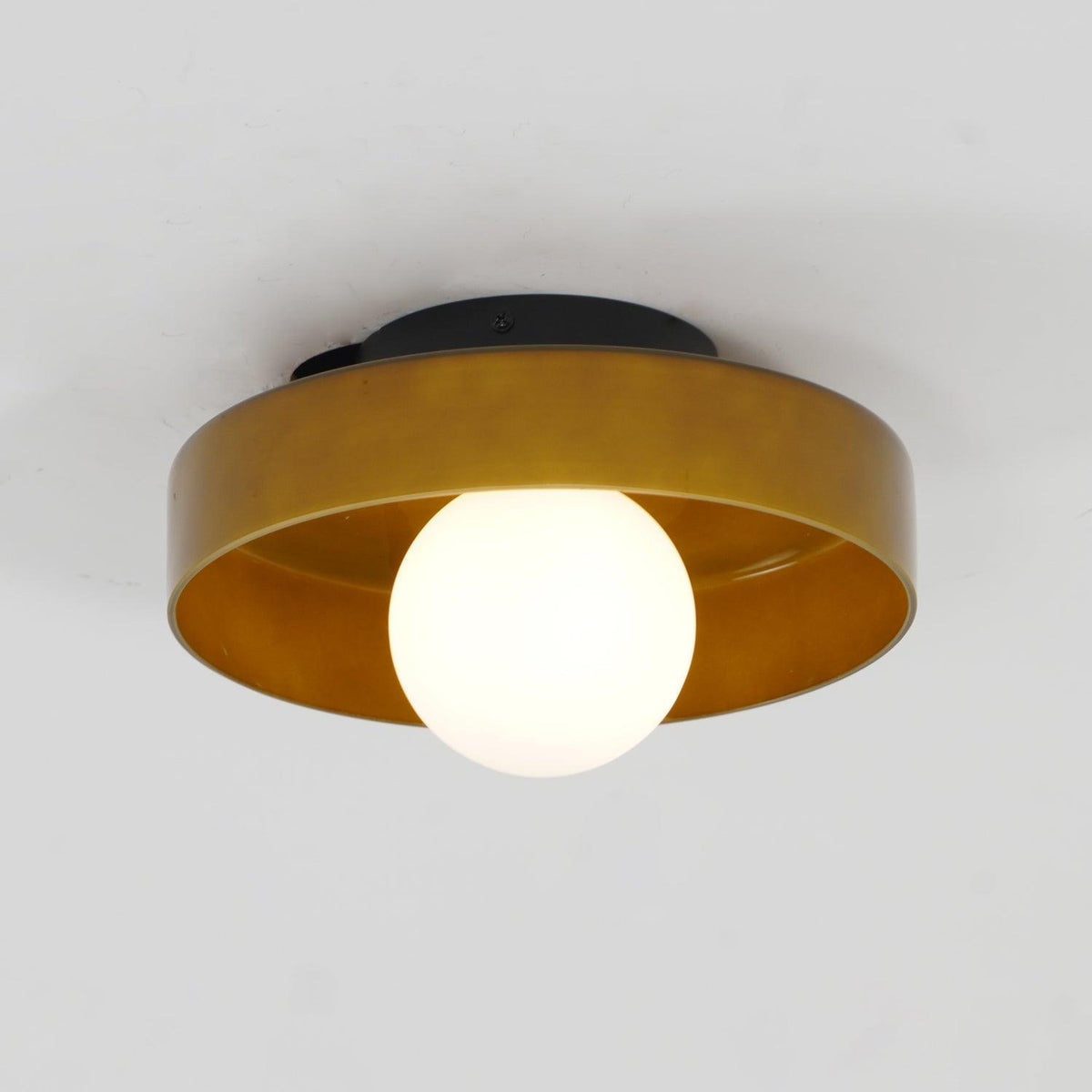 Seressa Plafonnier Orange Anneau Ludique Sculptural