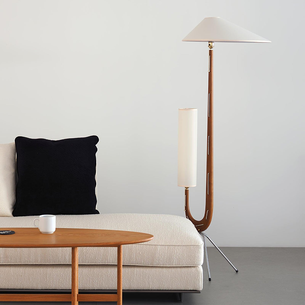 Novael Lampadaire en Tissu Scandinave