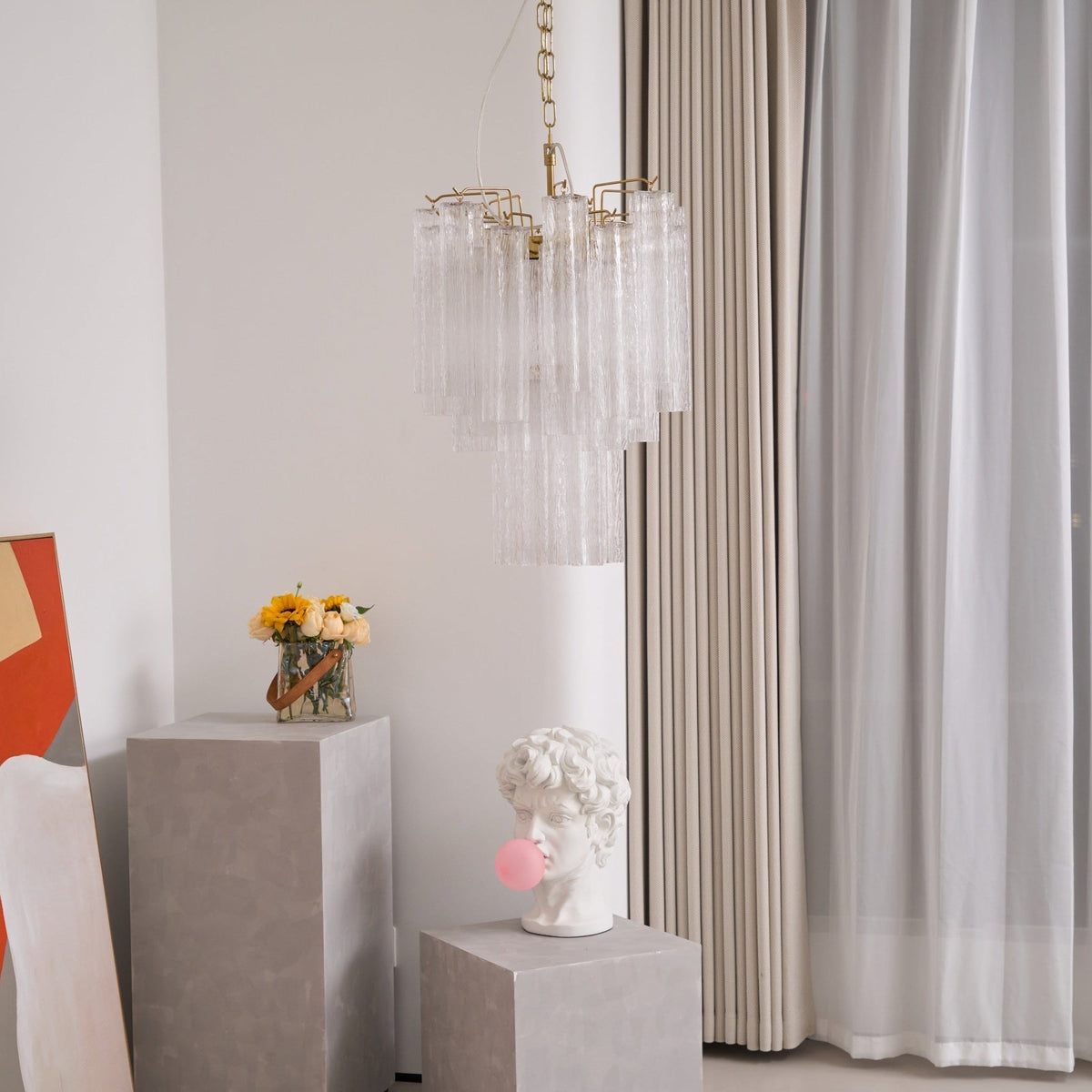 Torine Lustre en Verre Clair Moderne