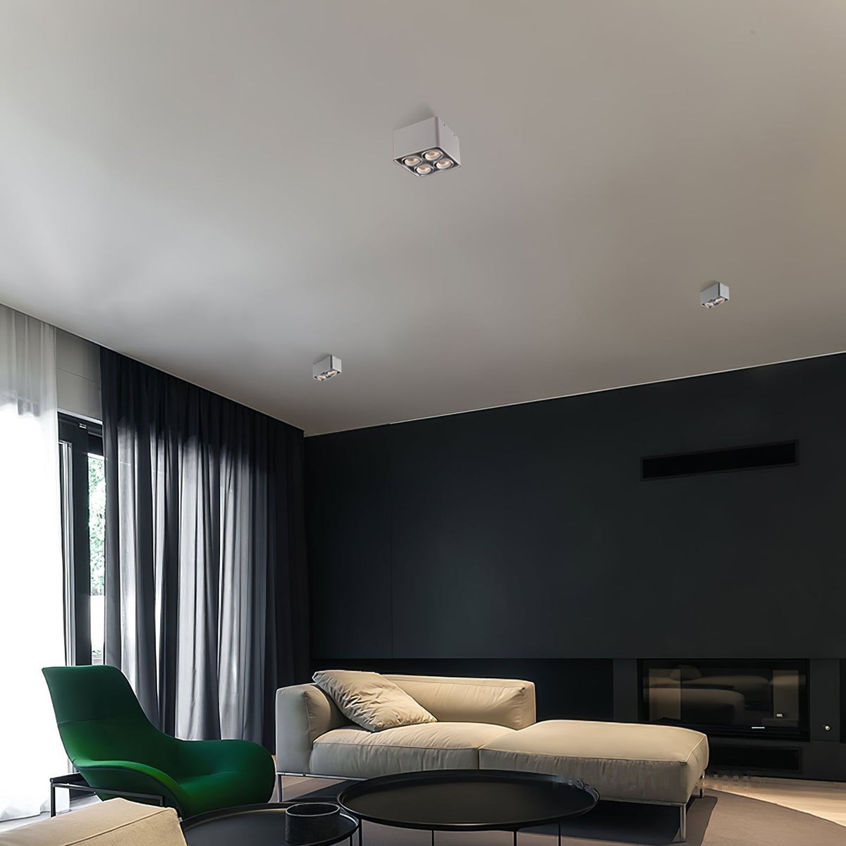 Silvella Projecteur Encastré Jumeau LED Angulaire Minimaliste