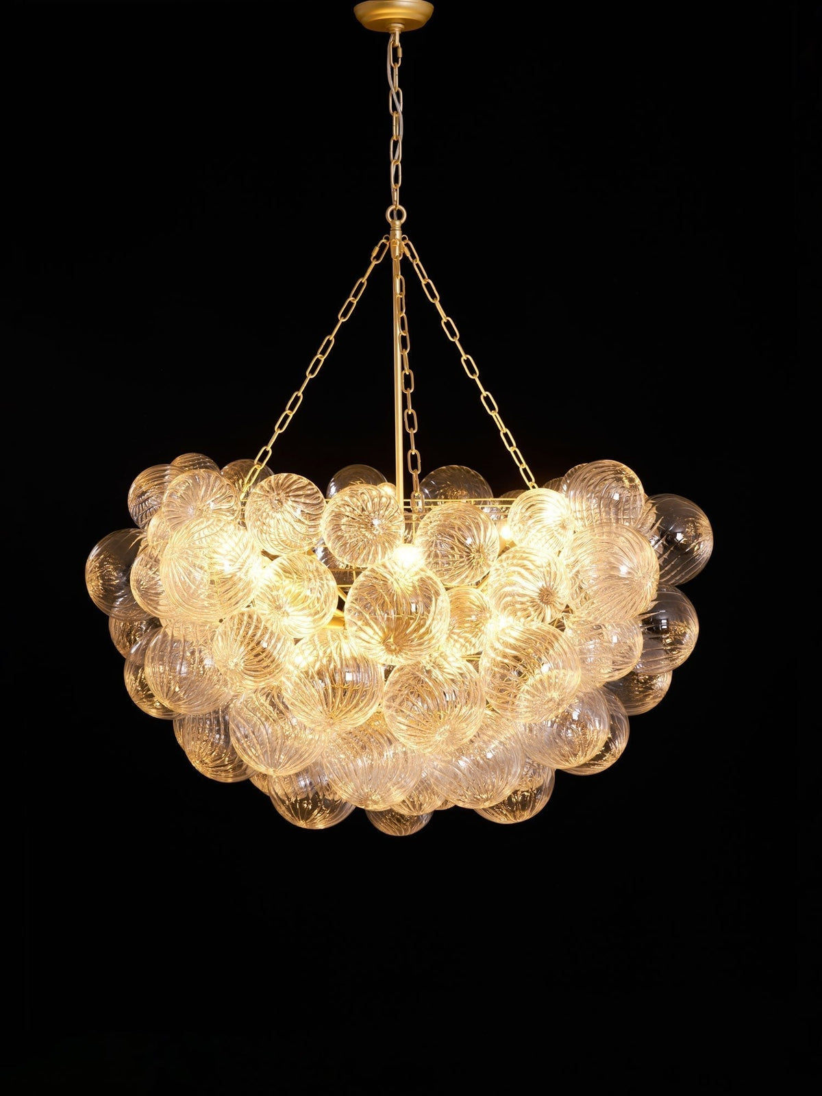 Edriana Lustre Moderne en Verre Boule Bulle